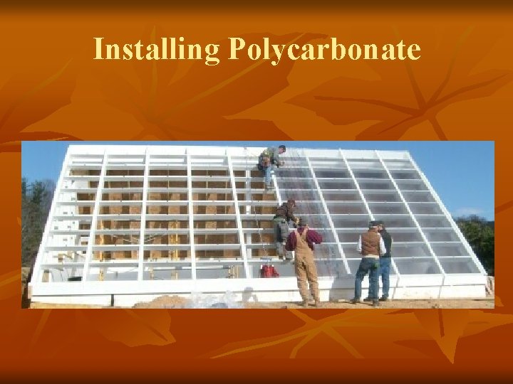 Installing Polycarbonate 