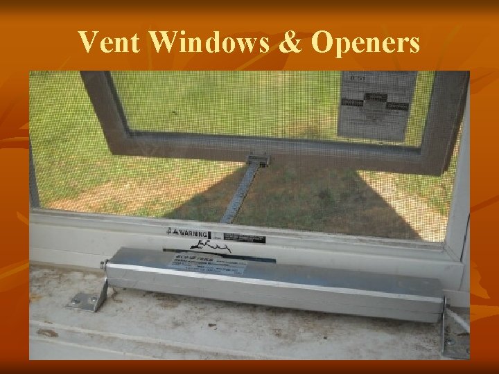 Vent Windows & Openers 