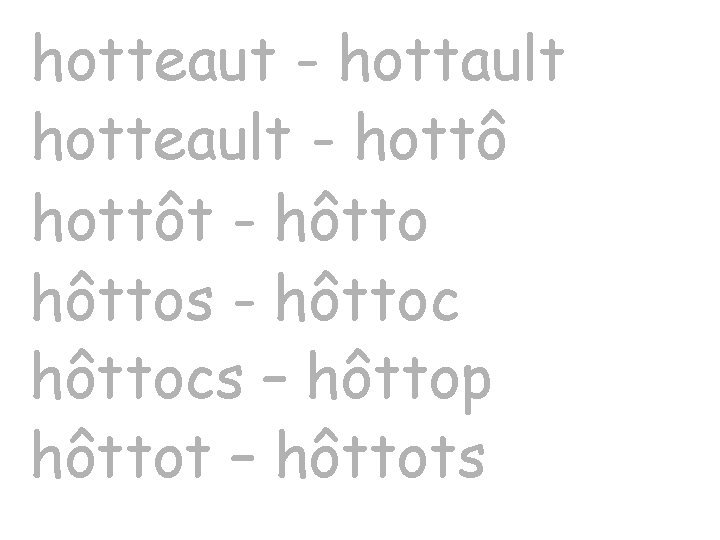 hotteaut - hottault hotteault - hottôt - hôttos - hôttocs – hôttop hôttot –