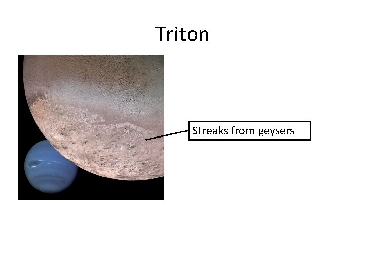 Triton Streaks from geysers 