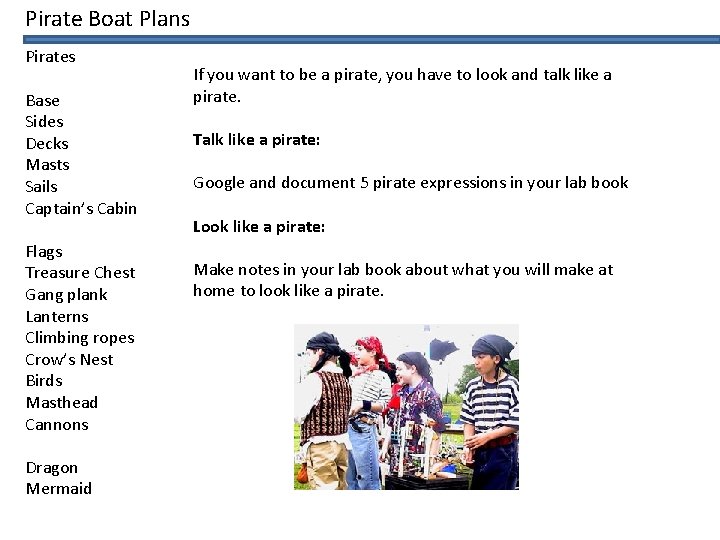 Pirate Boat Plans Pirates Base Sides Decks Masts Sails Captain’s Cabin Flags Treasure Chest