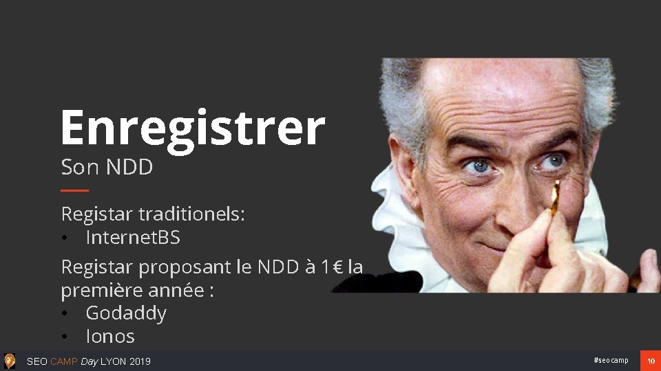 Enregistrer Son NDD Registar traditionels: • Internet. BS Registar proposant le NDD à 1€