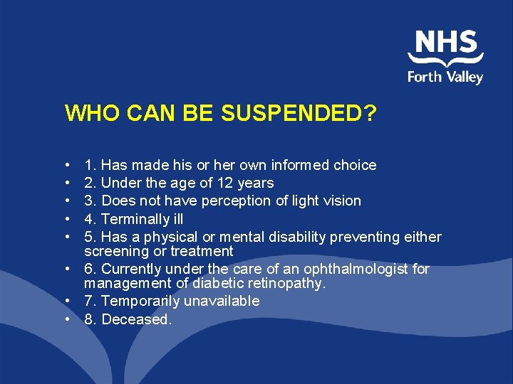 WHO CAN BE SUSPENDED? • • • 1. Has made his or her own