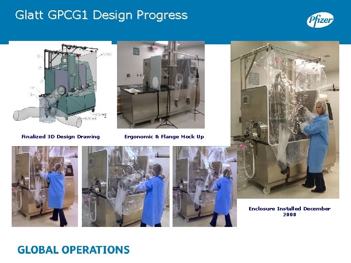 Glatt GPCG 1 Design Progress Finalized 3 D Design Drawing Ergonomic & Flange Mock
