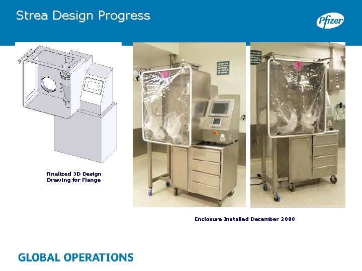 Strea Design Progress Finalized 3 D Design Drawing for Flange Enclosure Installed December 2008