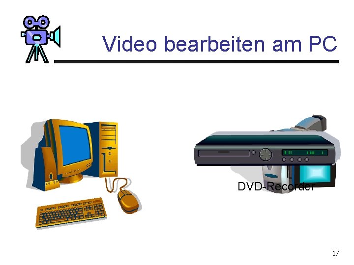 Video bearbeiten am PC DVD-Recorder 17 