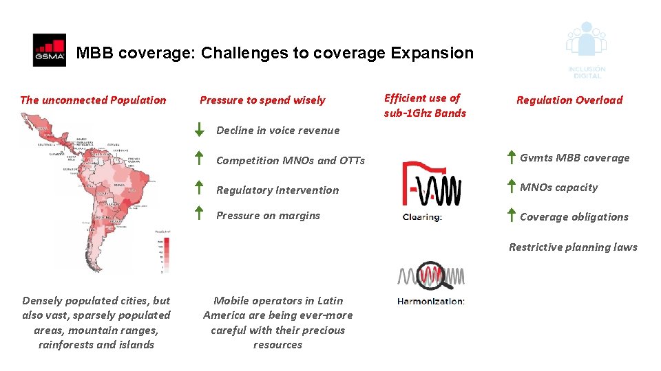 MBB coverage: Challenges to coverage Expansion The unconnected Population Pressure to spend wisely Efficient