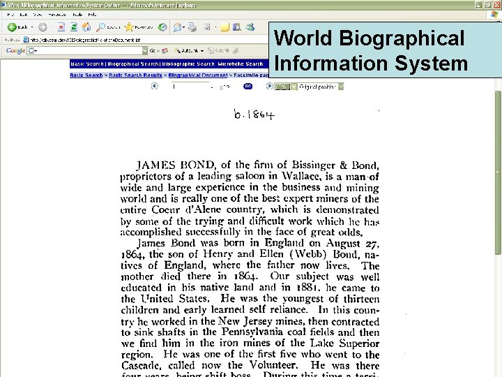 World Biographical Information System 