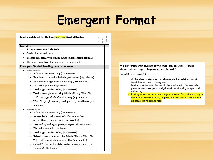 Emergent Format Emergent Format