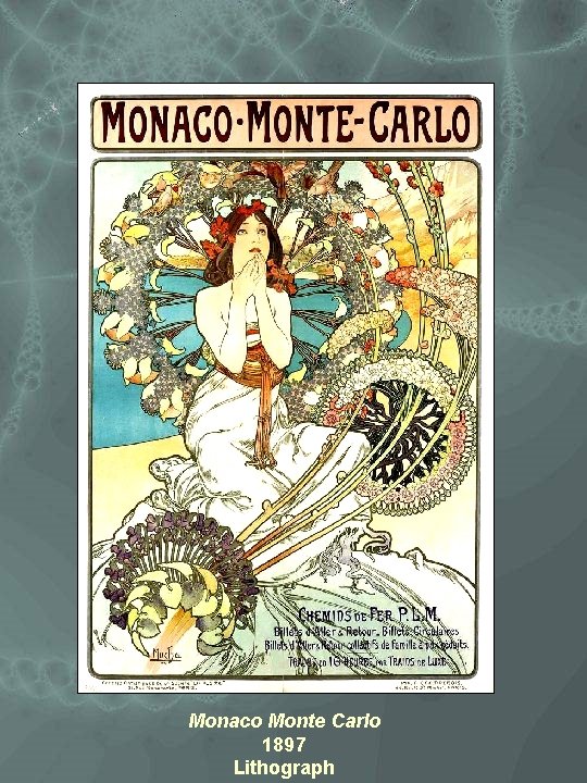 Monaco Monte Carlo 1897 Lithograph 