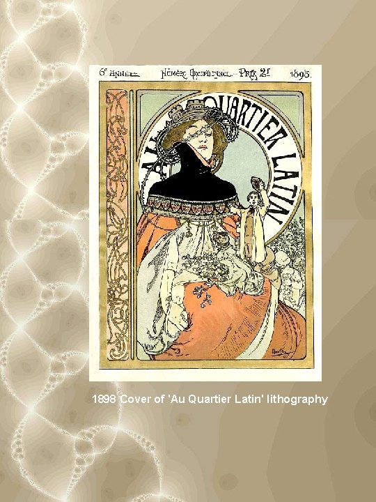 1898 Cover of 'Au Quartier Latin' lithography 