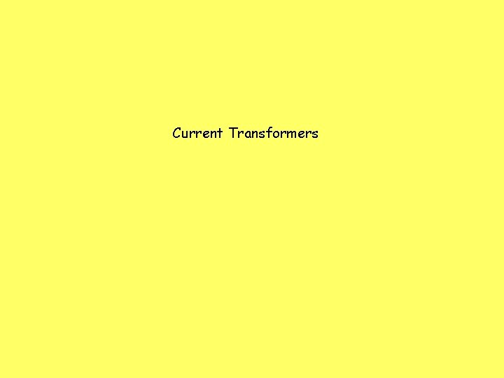 Current Transformers 