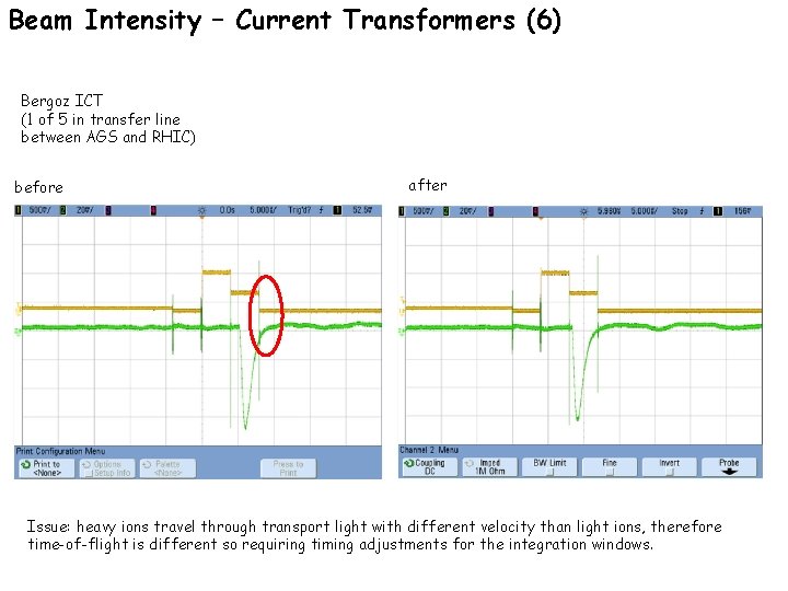 Beam Intensity – Current Transformers (6) Bergoz ICT (1 of 5 in transfer line