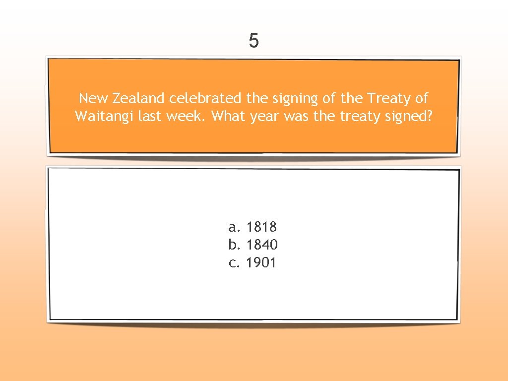 5 New Zealand celebrated the signing of the Treaty of Waitangi last week. What