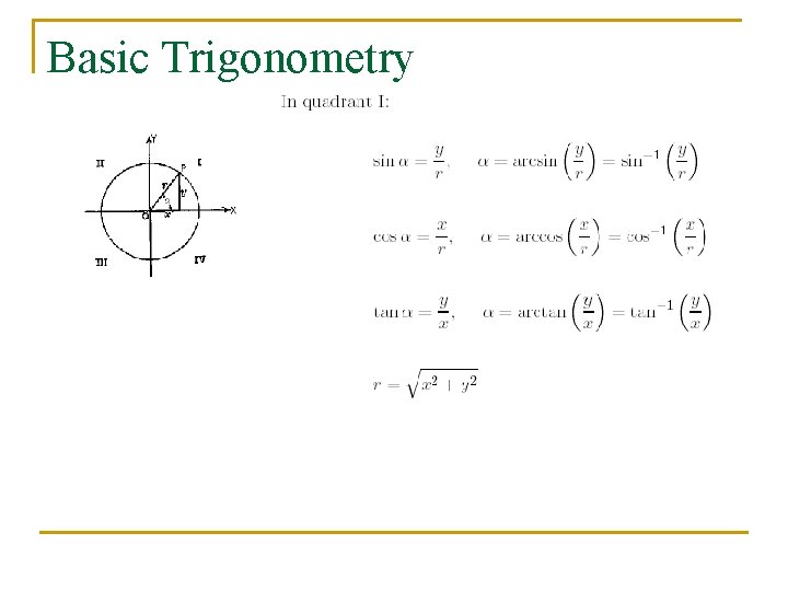 Basic Trigonometry 