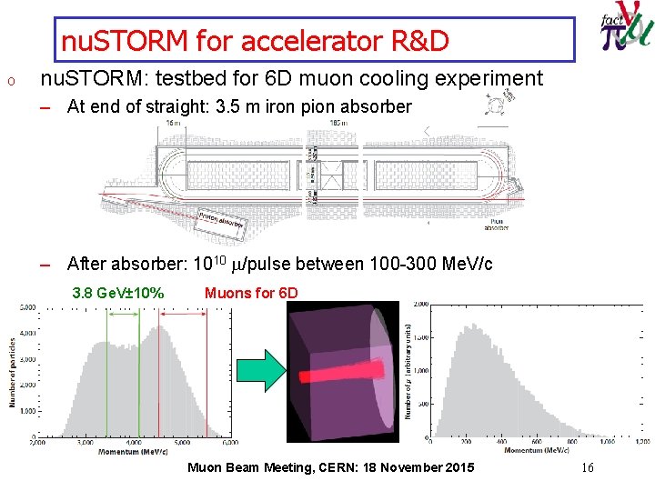 nu. STORM for accelerator R&D o nu. STORM: testbed for 6 D muon cooling