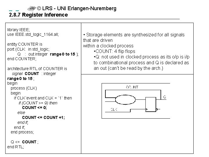  © LRS - UNI Erlangen-Nuremberg 2. 8. 7 Register Inference library IEEE; use