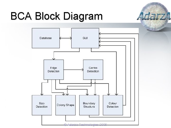 BCA Block Diagram © Adarza Technologies 2005 