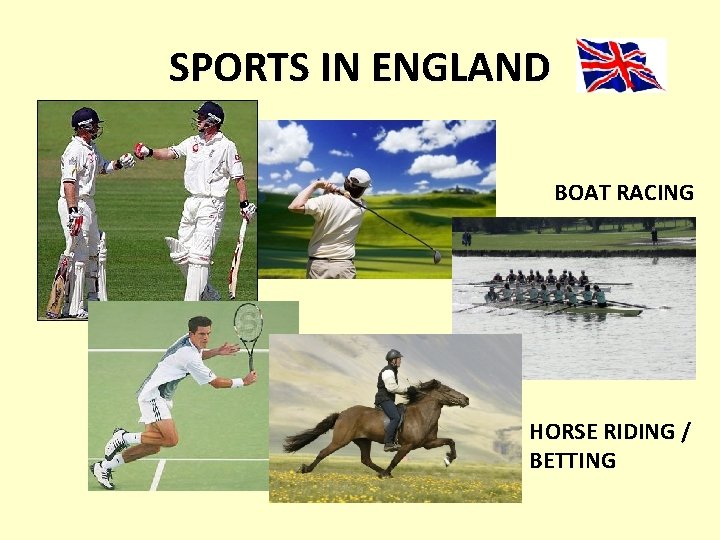 SPORTS IN ENGLAND BOAT RACING HORSE RIDING / BETTING 
