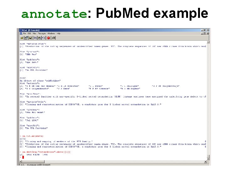 annotate: Pub. Med example 