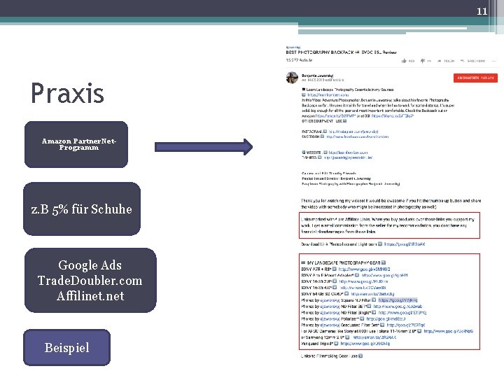 11 Praxis Amazon Partner. Net. Programm z. B 5% für Schuhe Google Ads Trade.