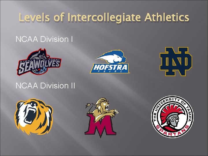 Levels of Intercollegiate Athletics NCAA Division II 