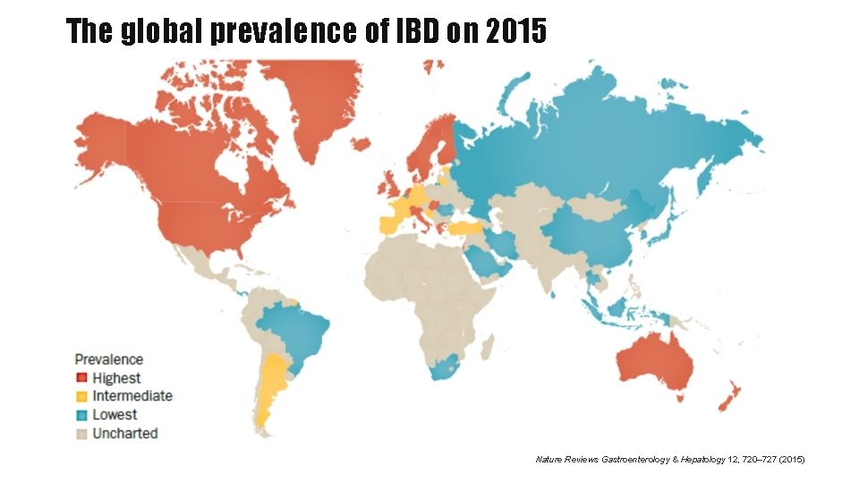 The global prevalence of IBD on 2015 Nature Reviews Gastroenterology & Hepatology 12, 720–