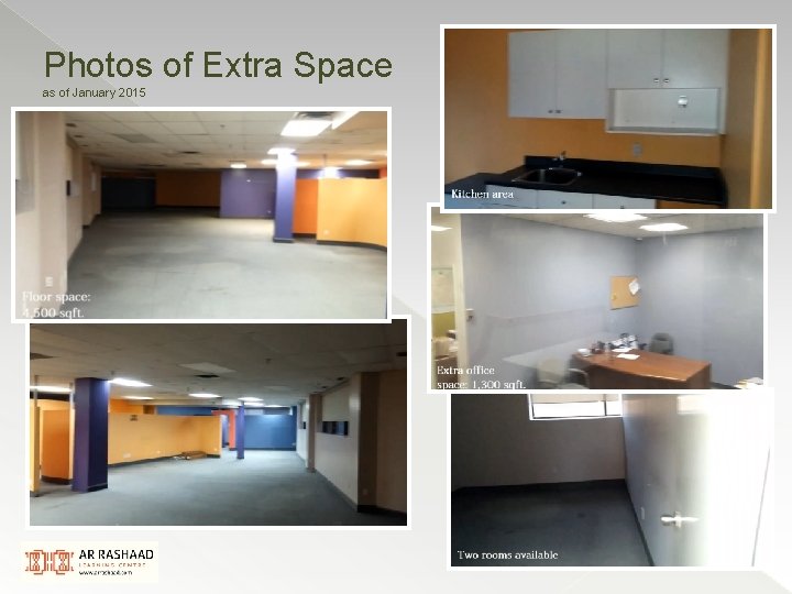 Photos of Extra Space as of January 2015 