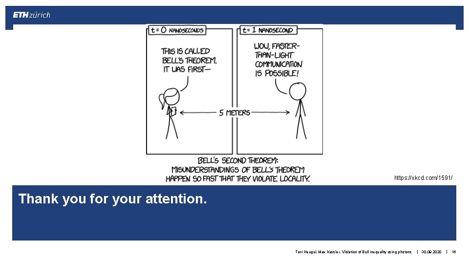https: //xkcd. com/1591/ Thank you for your attention. Toni Heugel, Max Kessler, Violation of