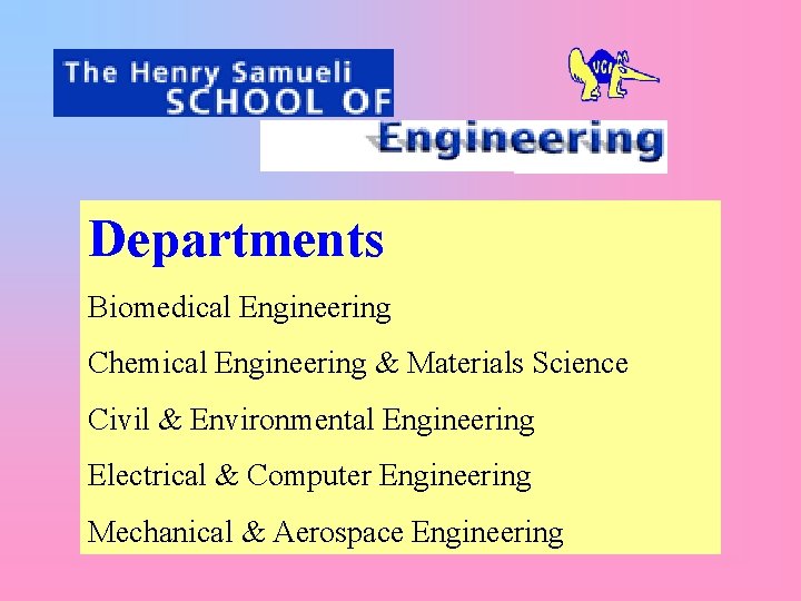 Departments Biomedical Engineering Chemical Engineering & Materials Science Civil & Environmental Engineering Electrical &