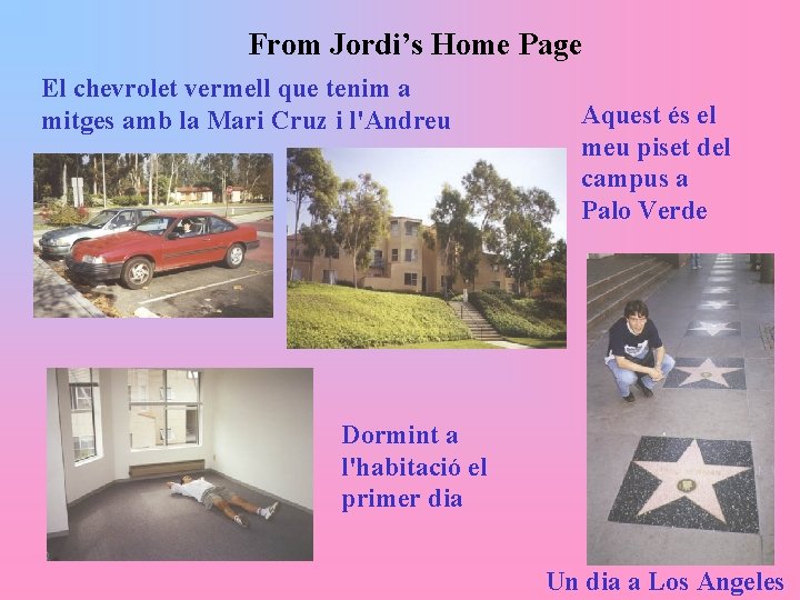 From Jordi’s Home Page El chevrolet vermell que tenim a mitges amb la Mari