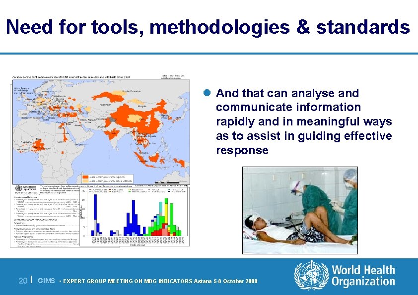 Need for tools, methodologies & standards l And that can analyse and communicate information