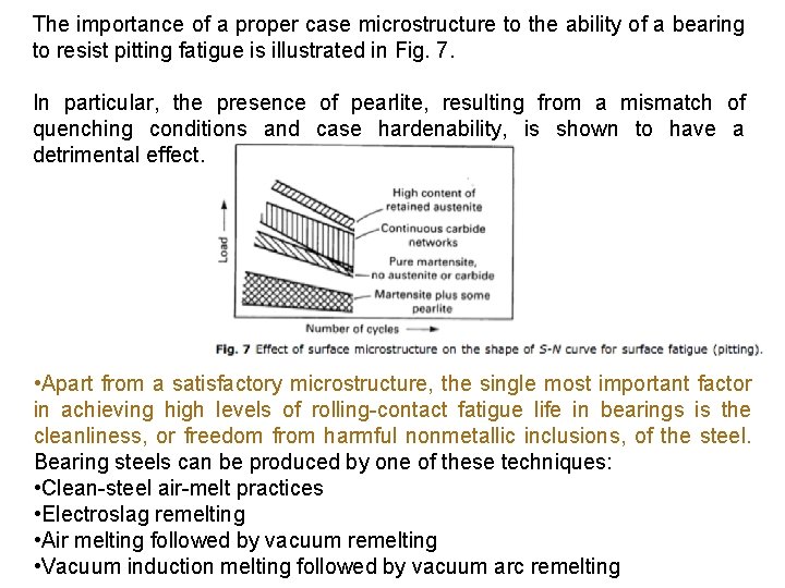The importance of a proper case microstructure to the ability of a bearing to