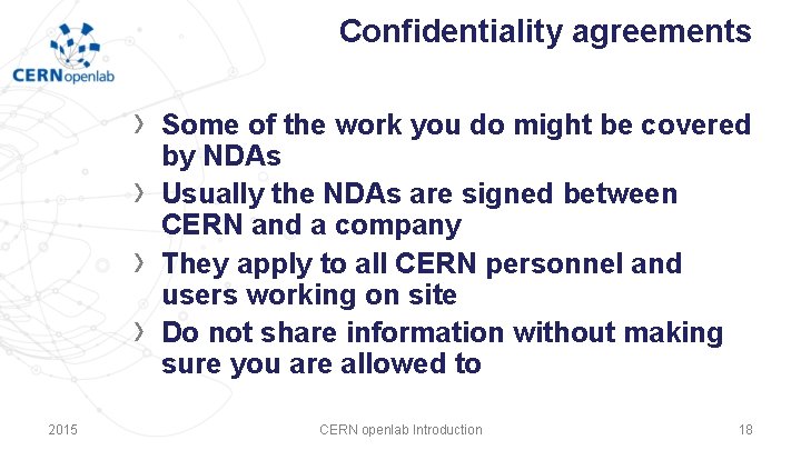 Confidentiality agreements › › 2015 Some of the work you do might be covered