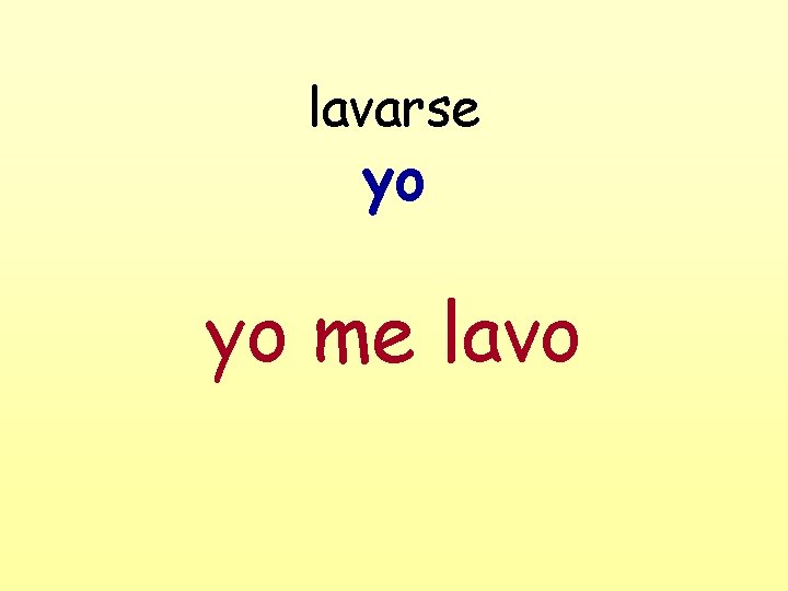 lavarse yo yo me lavo 