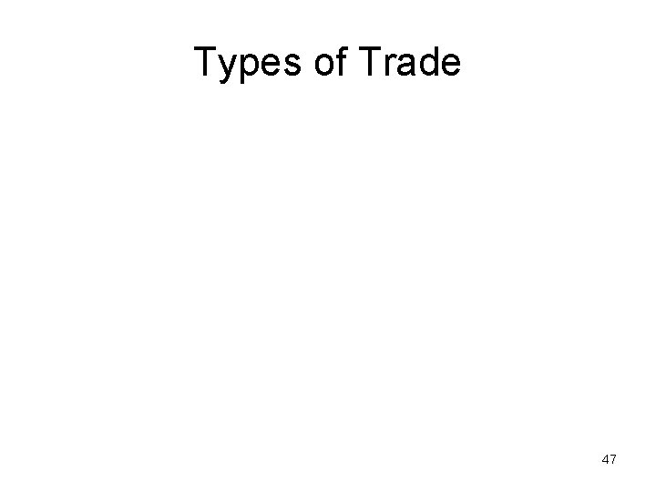 Types of Trade 47 