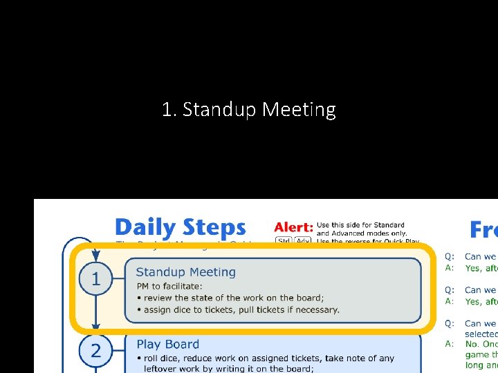 1. Standup Meeting 