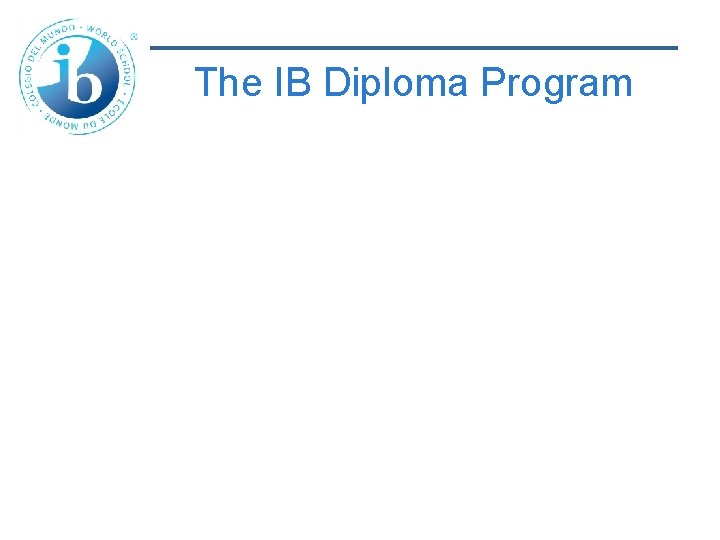 The IB Diploma Program 