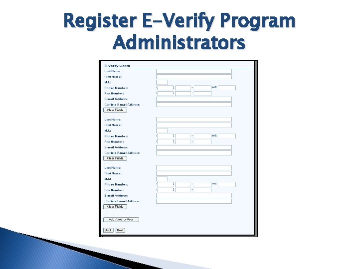 Register E-Verify Program Administrators 