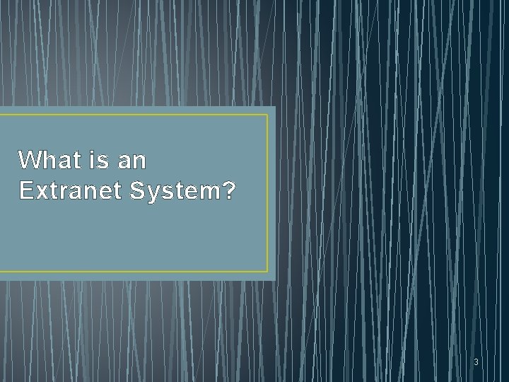 What is an Extranet System? 3 