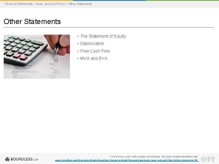 Financial Statements, Taxes, and Cash Flow > Other Statements • The Statement of Equity