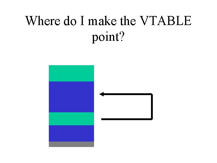 Where do I make the VTABLE point? 