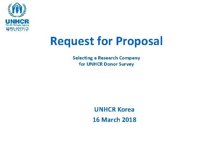 Request For Proposal Selecting A Research Company For