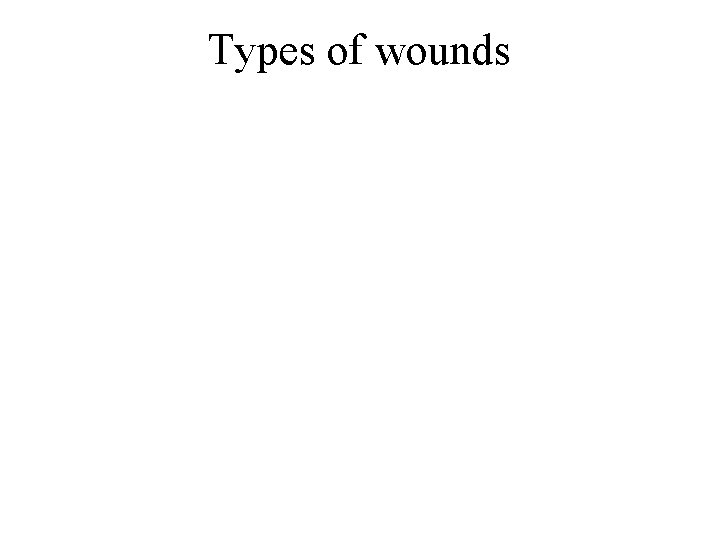 Types of wounds 