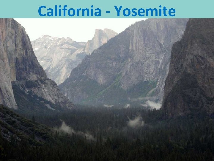 California - Yosemite CONTOUR MAP Le Capitan Half Dome steep granite cliffs 6000 -8000’