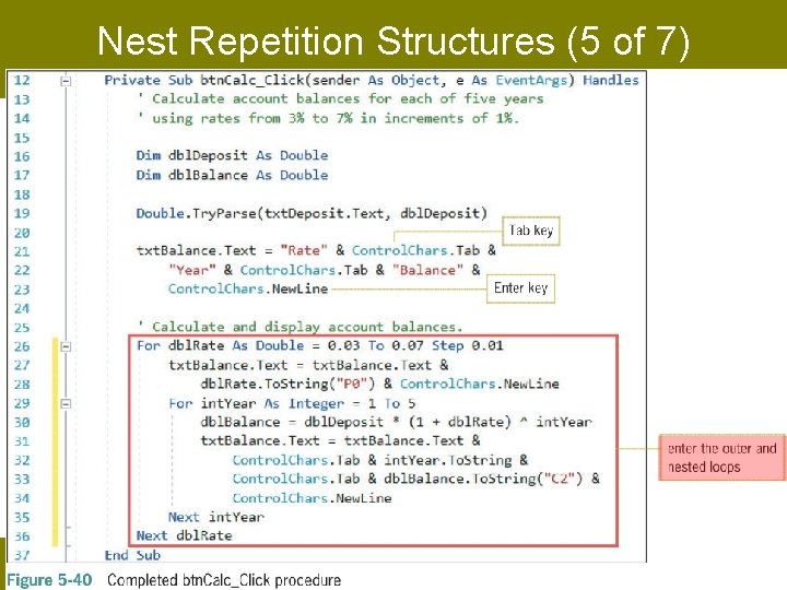 Nest Repetition Structures (5 of 7) 46 
