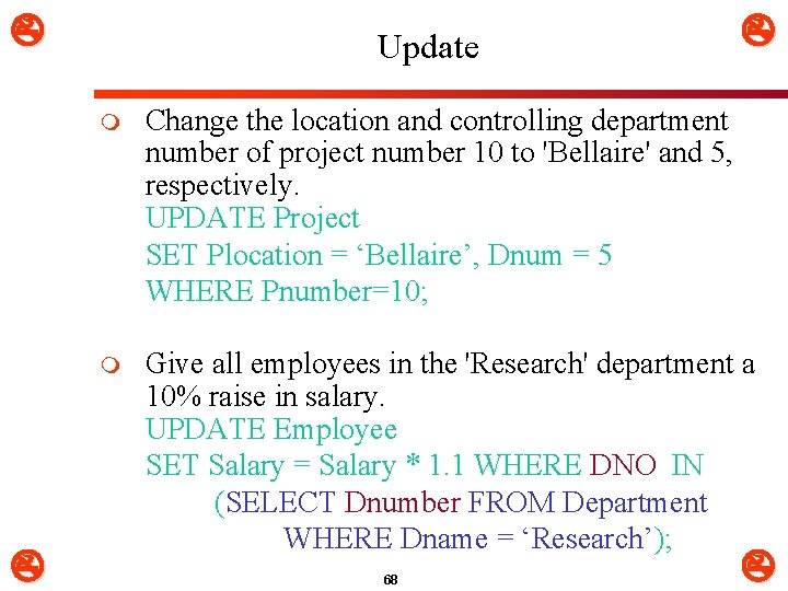  Update m Change the location and controlling department number of project number 10