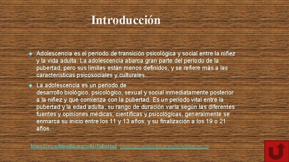 Introducción Adolescencia es el período de transición psicológica y social entre la niñez y Introducción Adolescencia es el período de transición psicológica y social entre la niñez y