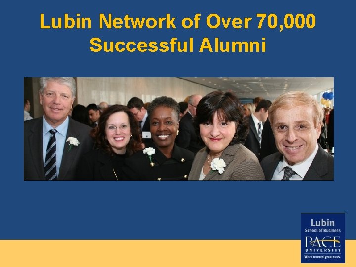  • Lubin Network of Over 70, 000 Successful Alumni 