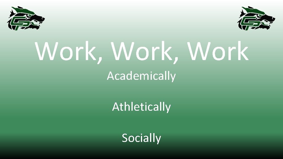 Work, Work Academically Athletically Socially 